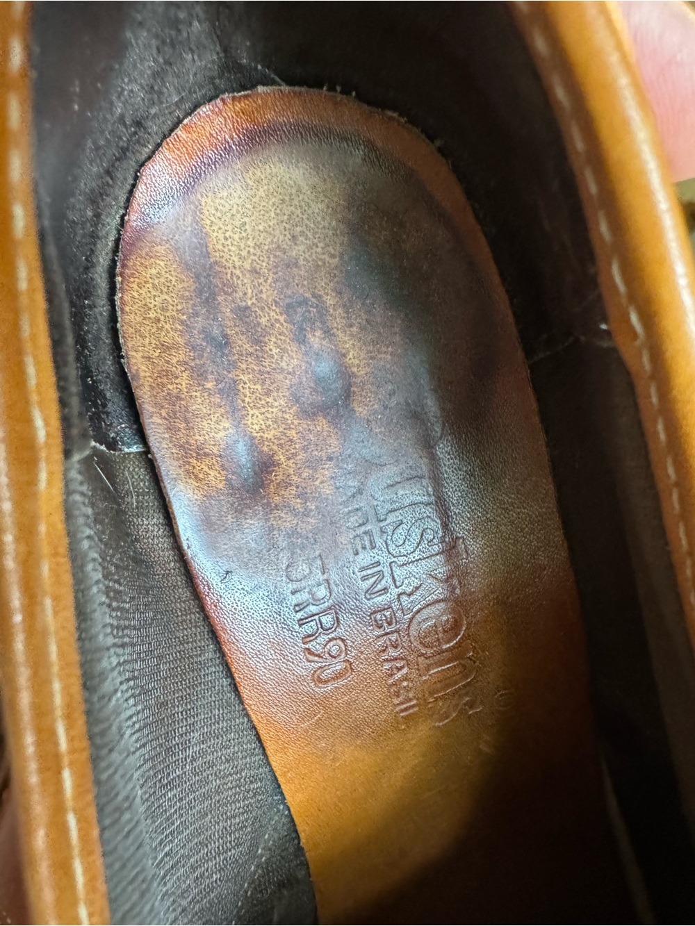 Vintage Buskens Women’s Brown Leather Lace-Up Heeled Oxfords - Picture 4 of 10